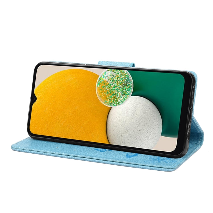 For Samsung Galaxy A54 5G Butterfly Embossed Horizontal Flip Leather Phone Case(Blue) - free shipping - PMC TechLife - Order now!