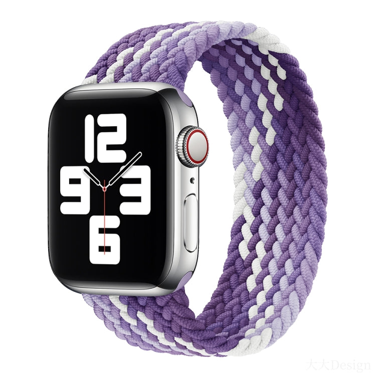 Nylon Single-turn Braided Watch Band For Apple Watch Ultra 49mm&Watch Ultra 2 49mm / Series 9&8&7 45mm / SE 3&SE 2&6&SE&5&4 44mm / 3&2&1 42mm, Length:155mm(Grape Purple) - Watch Bands by HAWEEL | Online Shopping South Africa | PMC TechLife | Buy Now Pay Later Mobicred