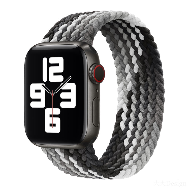 Nylon Single-turn Braided Watch Band For Apple Watch Ultra 49mm&Watch Ultra 2 49mm / Series 9&8&7 45mm / SE 3&SE 2&6&SE&5&4 44mm / 3&2&1 42mm, Length:155mm(Black Chocolate) - Watch Bands by HAWEEL | Online Shopping South Africa | PMC TechLife | Buy Now Pay Later Mobicred