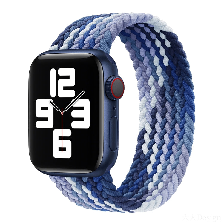 Nylon Single-turn Braided Watch Band For Apple Watch Ultra 49mm&Watch Ultra 2 49mm / Series 9&8&7 45mm / SE 3&SE 2&6&SE&5&4 44mm / 3&2&1 42mm, Length:155mm(Blueberry) - free shipping - PMC TechLife - Order now!