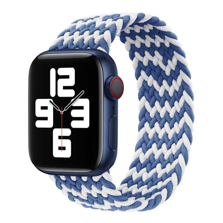 Nylon Single-turn Braided Watch Band For Apple Watch Ultra 49mm / Series 8&7 45mm / SE 2&6&SE&5&4 44mm / 3&2&1 42mm, Length:155mm (Starlight Black) - free shipping - PMC TechLife - Order now!