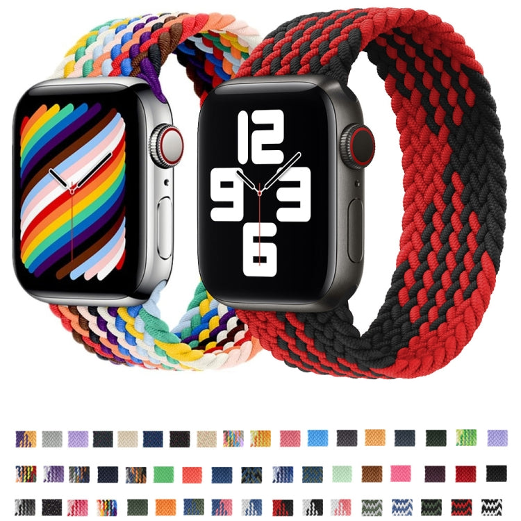 Nylon Single-turn Braided Watch Band For Apple Watch Series 9&8&7 41mm / SE 3&SE 2&6&SE&5&4 40mm / 3&2&1 38mm, Length:145mm(Purple) - Watch Bands by PMC TechLife | Online Shopping South Africa | PMC TechLife | Buy Now Pay Later Mobicred