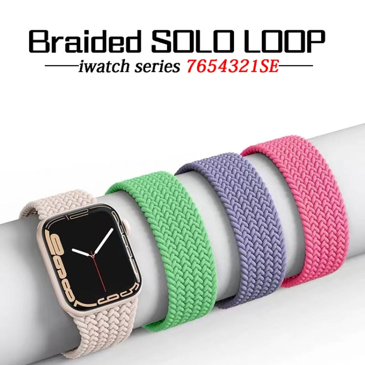Nylon Single-turn Braided Watch Band For Apple Watch Series 9&8&7 41mm / SE 3&SE 2&6&SE&5&4 40mm / 3&2&1 38mm, Length:145mm(W Blue White) - Watch Bands by PMC TechLife | Online Shopping South Africa | PMC TechLife | Buy Now Pay Later Mobicred
