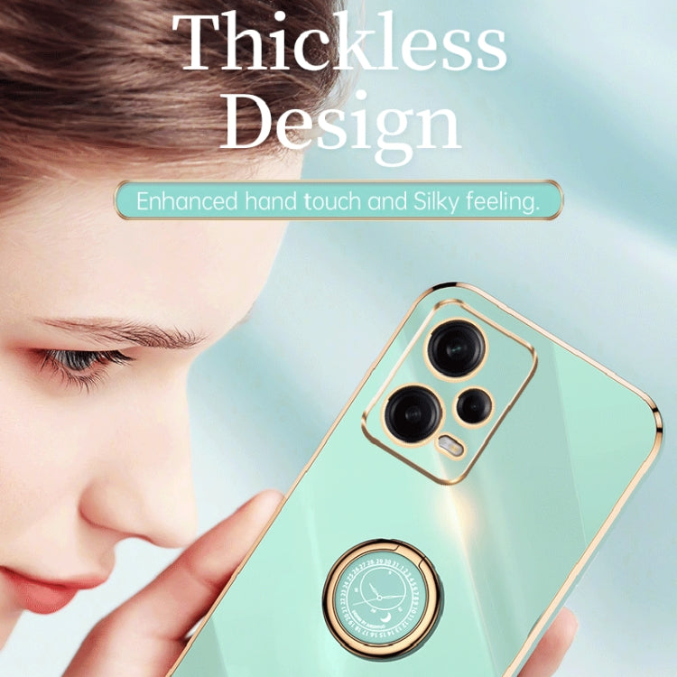 For Xiaomi Redmi Note 12 Pro 5G China XINLI Straight Edge 6D Electroplate TPU Phone Case with Ring Holder(Celestial Blue) - free shipping - PMC TechLife - Order now!