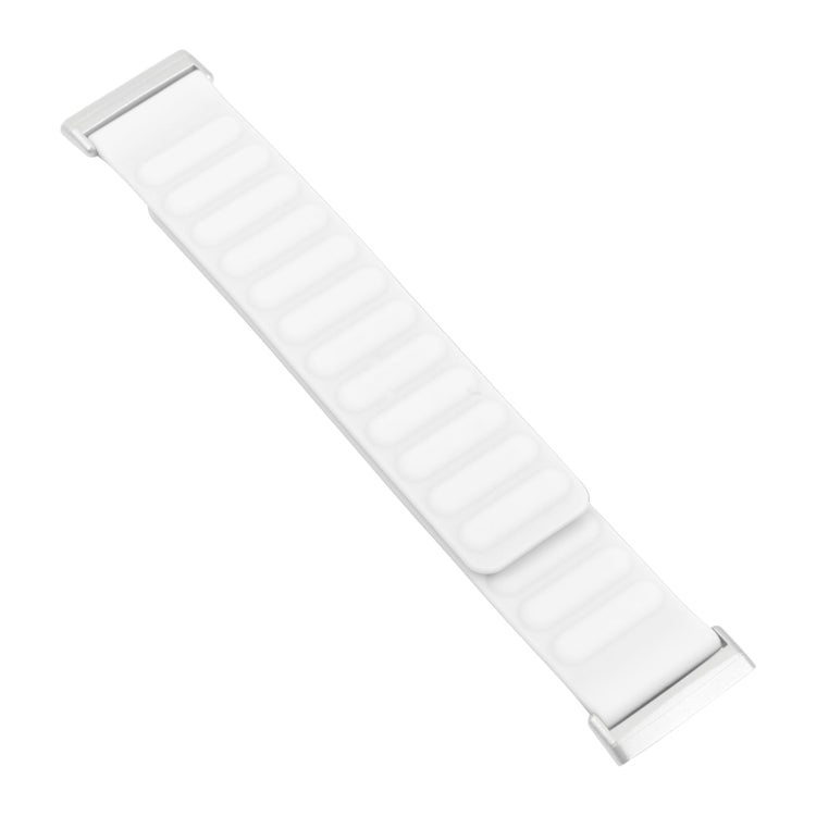 For Fitbit Versa 4 / 3 / Sense 2 20mm Silicone Magnetic Watch Band(White) - free shipping - PMC TechLife - Order now!