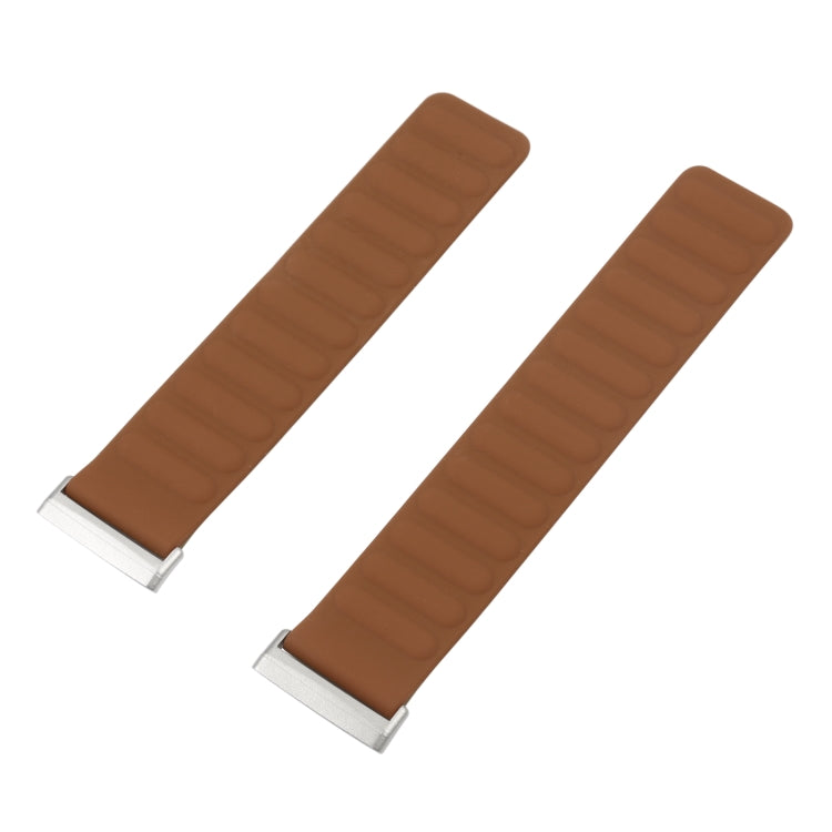 For Fitbit Versa 4 / 3 / Sense 2 20mm Silicone Magnetic Watch Band(Brown) - free shipping - PMC TechLife - Order now!