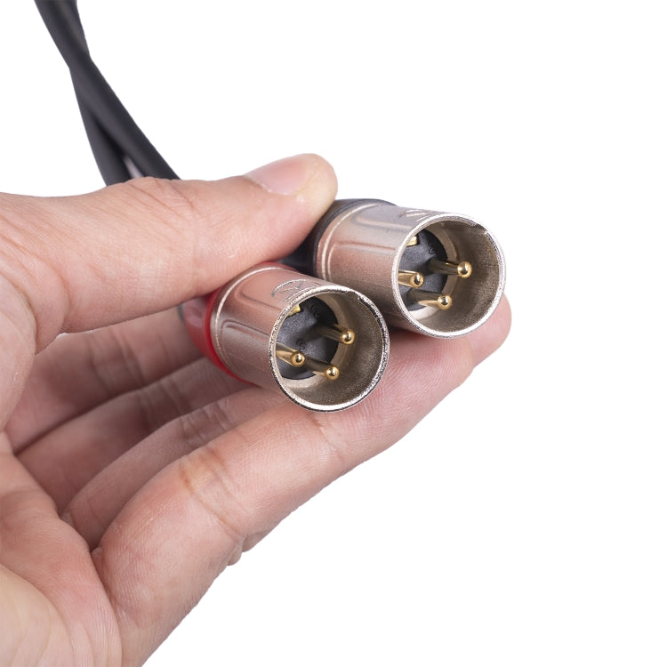 TC227YXK402-03 3.5mm Female to Dual XLR 3pin Male Audio Cable, Length: 30cm(Red Black) - Microphone Audio Cable & Connector by PMC TechLife | Online Shopping South Africa | PMC TechLife