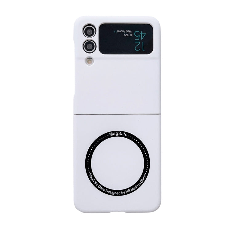 For Samsung Galaxy Z Flip3 5G Skin Feel MagSafe Magnetic Phone Case(White) - Galaxy Phone Cases by PMC TechLife | Online Shopping South Africa | PMC TechLife | Buy Now Pay Later Mobicred