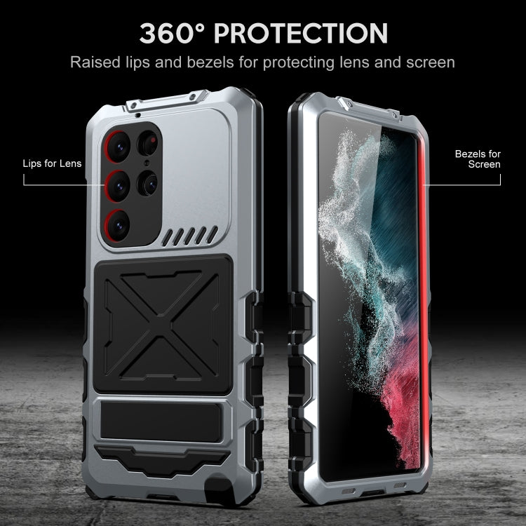 For Samsung Galaxy S23 Ultra 5G R-JUST Life Waterproof Dustproof Shockproof Phone Case(Silver) - Galaxy S23 Ultra 5G Cases by R-JUST | Online Shopping South Africa | PMC TechLife | Buy Now Pay Later Mobicred