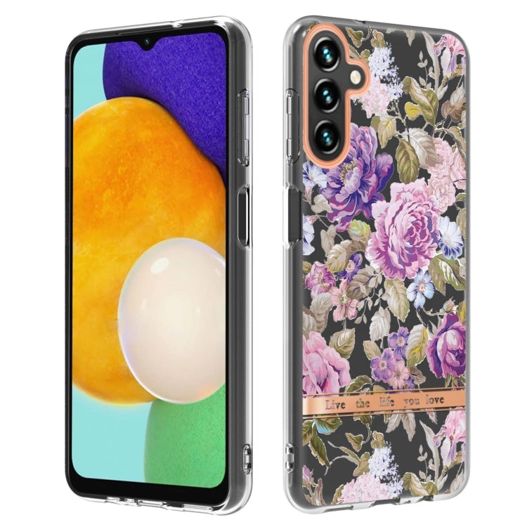 For Samsung Galaxy A14 5G Flowers and Plants Series IMD TPU Phone Case(Purple Peony) - free shipping - PMC TechLife - Order now!