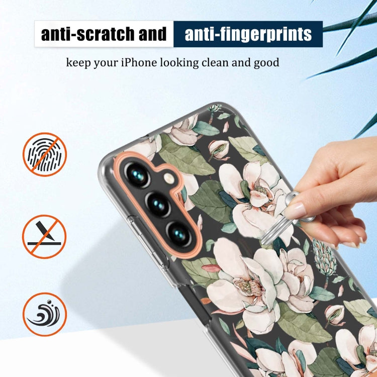 For Samsung Galaxy A14 5G Flowers and Plants Series IMD TPU Phone Case(Purple Peony) - free shipping - PMC TechLife - Order now!