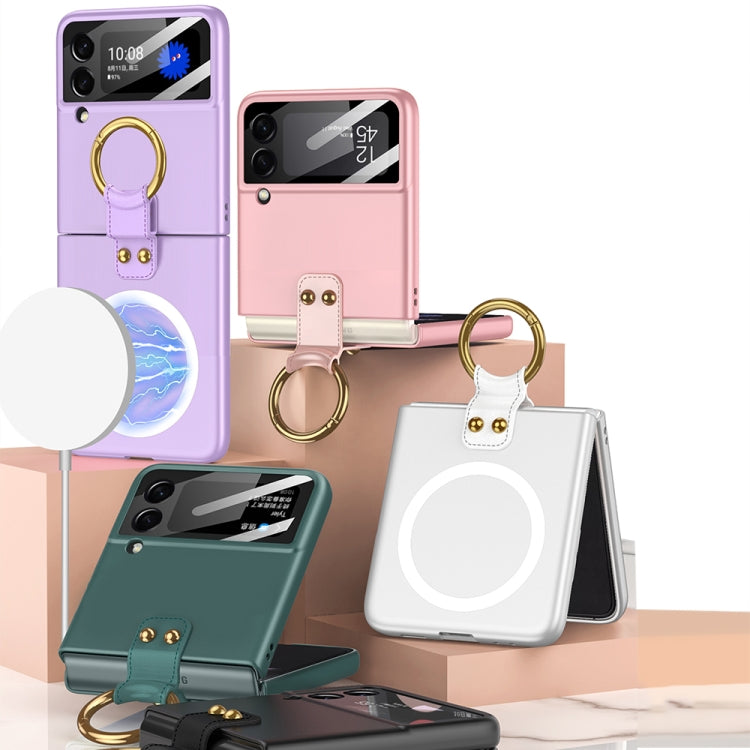 For Samsung Galaxy Z Flip4 GKK MagSafe Ultrathin Integrated Shockproof Phone Case with Ring Holder(Light Green) - free shipping - PMC TechLife - Order now!
