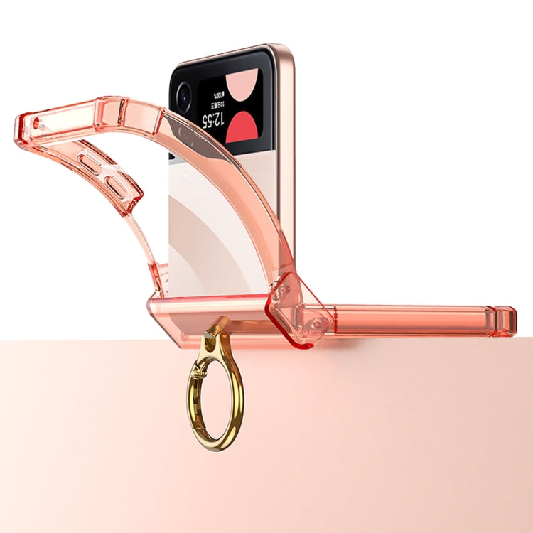 For Samsung Galaxy Z Flip4 GKK Airbag Hinge Shockproof Phone Case with Ring Holder(Orange) - free shipping - PMC TechLife - Order now!