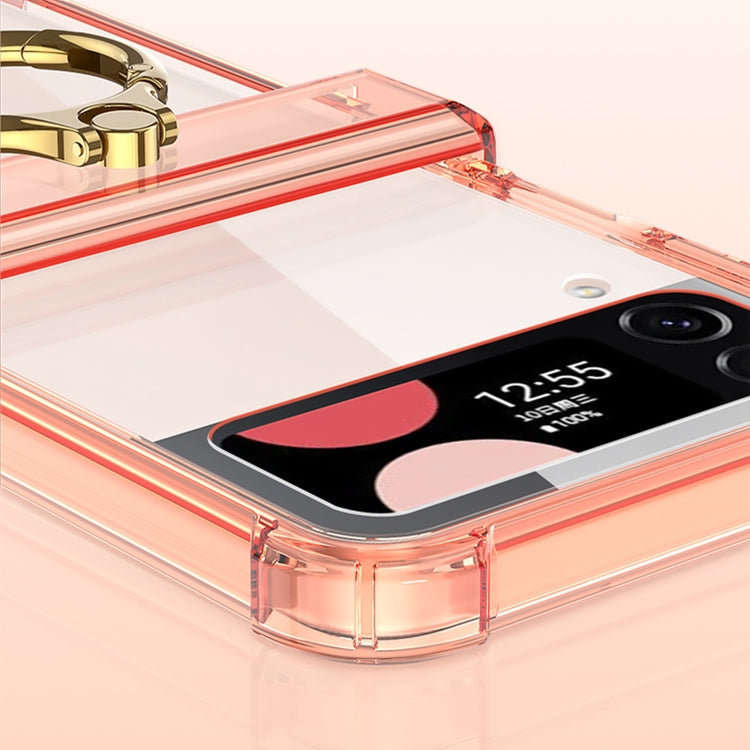 For Samsung Galaxy Z Flip4 GKK Airbag Hinge Shockproof Phone Case with Ring Holder(Orange) - free shipping - PMC TechLife - Order now!
