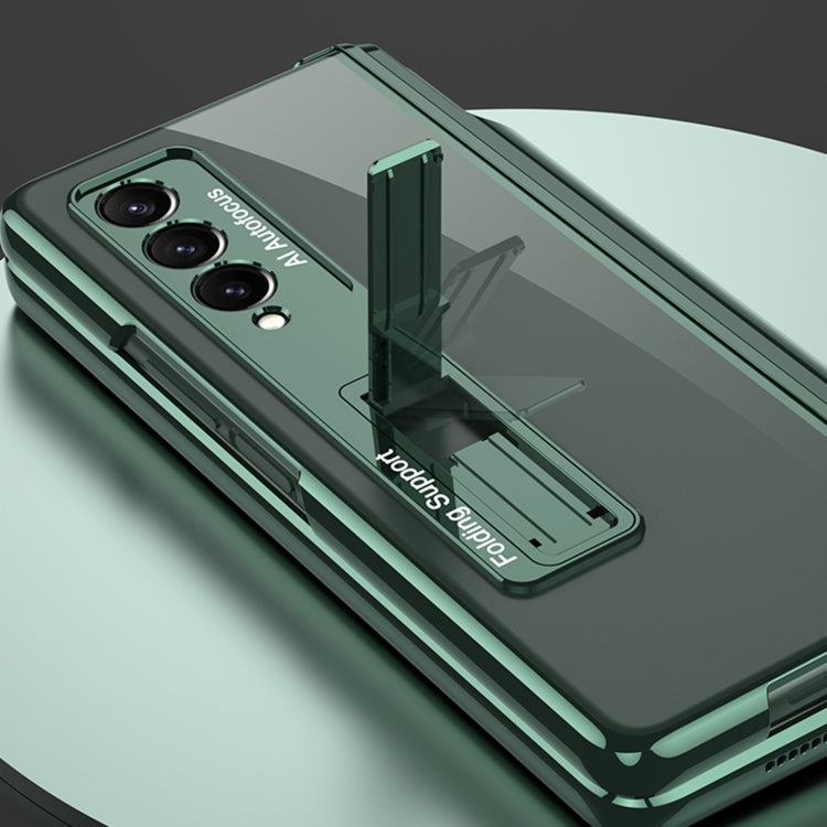 For Samsung Galaxy Z Fold3 5G GKK Magnetic Fold Hinge Shockproof Phone Case with Pen Slots(Green) - Galaxy Phone Cases by GKK | Online Shopping South Africa | PMC TechLife | Buy Now Pay Later Mobicred