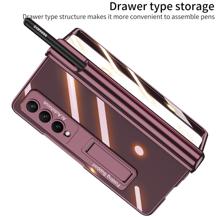 For Samsung Galaxy Z Fold4 GKK Magnetic Fold Hinge Shockproof Phone Case with Pen Slots(Silver) - free shipping - PMC TechLife - Order now!