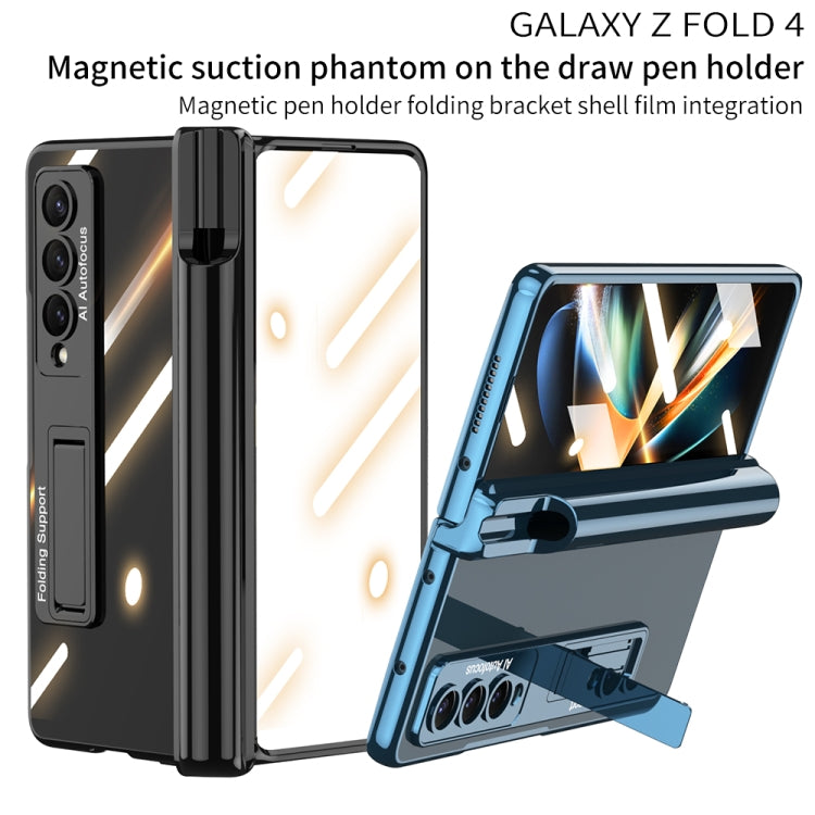 For Samsung Galaxy Z Fold4 GKK Magnetic Fold Hinge Shockproof Phone Case with Pen Slots(Silver) - free shipping - PMC TechLife - Order now!