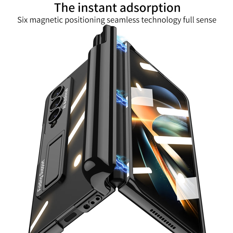 For Samsung Galaxy Z Fold4 GKK Magnetic Fold Hinge Shockproof Phone Case with Pen Slots(Black) - Galaxy Z Fold4 5G Cases by GKK | Online Shopping South Africa | PMC TechLife | Buy Now Pay Later Mobicred