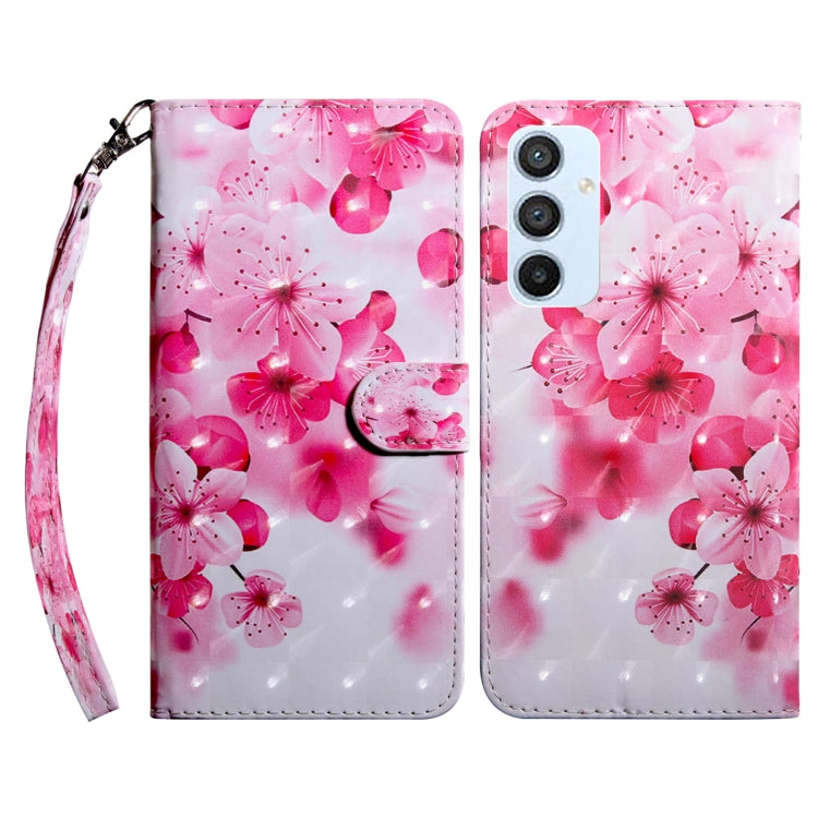 For Samsung Galaxy A54 5G 3D Painted Leather Phone Case(Red Flower) - free shipping - PMC TechLife - Order now!