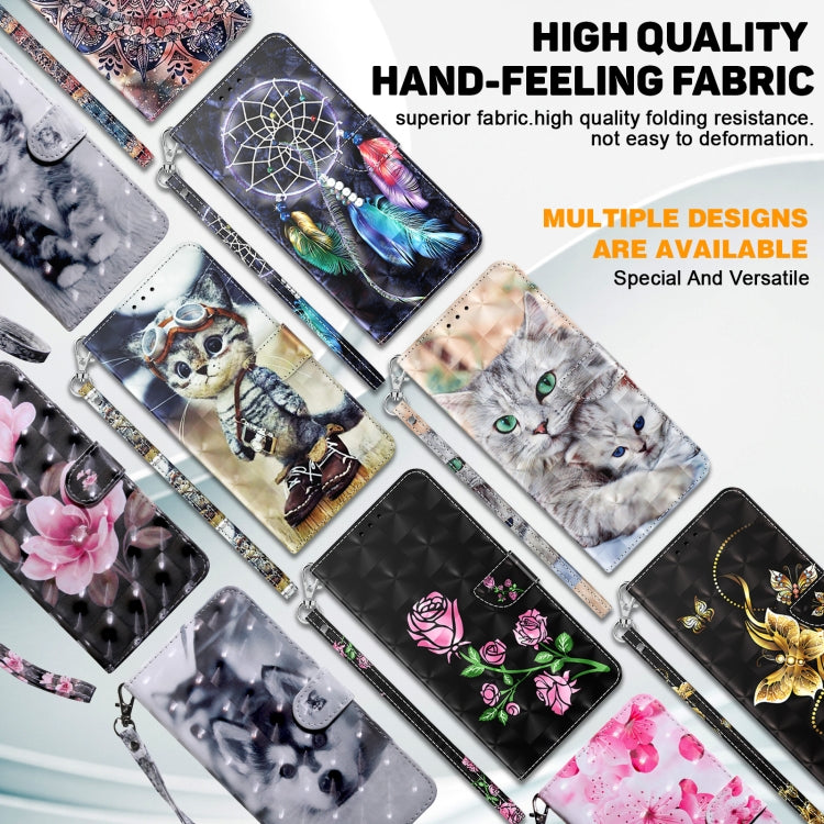 For Samsung Galaxy A54 5G 3D Painted Leather Phone Case(Red Flower) - free shipping - PMC TechLife - Order now!