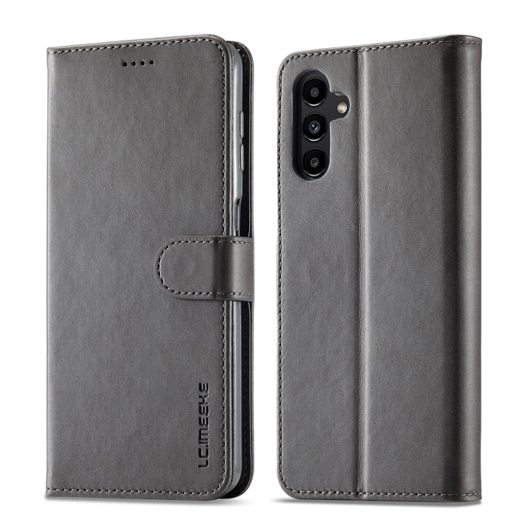 For Samsung Galaxy A54 5G LC.IMEEKE Calf Texture Leather Phone Case(Grey) - free shipping - PMC TechLife - Order now!