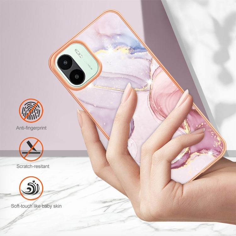 For Xiaomi Redmi A1 Electroplating Marble Dual-side IMD Phone Case(Rose Gold 005) - free shipping - PMC TechLife - Order now!