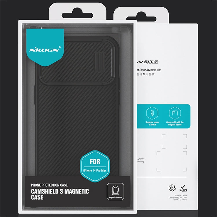 For iPhone 14 Pro Max NILLKIN CamShield S PC Phone Case(Blue) - free shipping - PMC TechLife - Order now!
