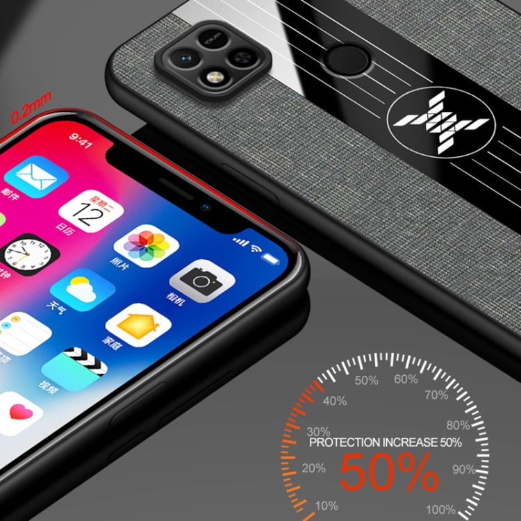 For Xiaomi Redmi 10A XINLI Stitching Cloth Textue Shockproof TPU Phone Case(Blue) - free shipping - PMC TechLife - Order now!