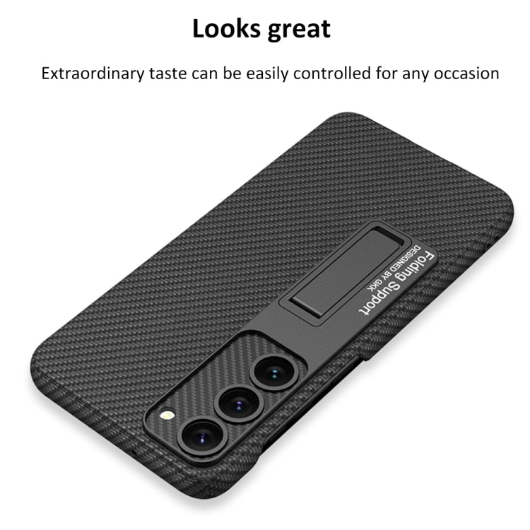 For Samsung Galaxy S23+ 5G GKK Plain Leather Shockproof Phone Case with Holder(Red) - Galaxy S23+ 5G Cases by GKK | Online Shopping South Africa | PMC TechLife