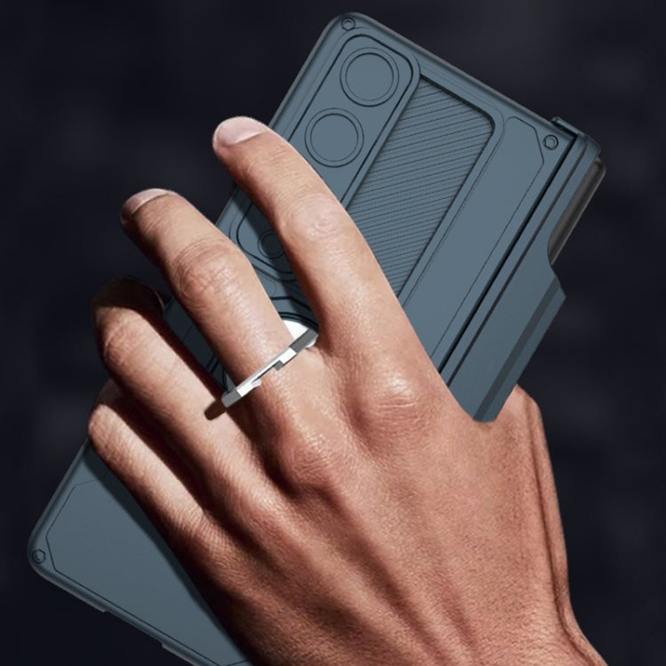 For Samsung Galaxy Z Fold4 GKK Integrated Magnetic Folding Phone Case with Pen Case(Wine Red) - Galaxy Z Fold4 5G Cases by GKK | Online Shopping South Africa | PMC TechLife | Buy Now Pay Later Mobicred