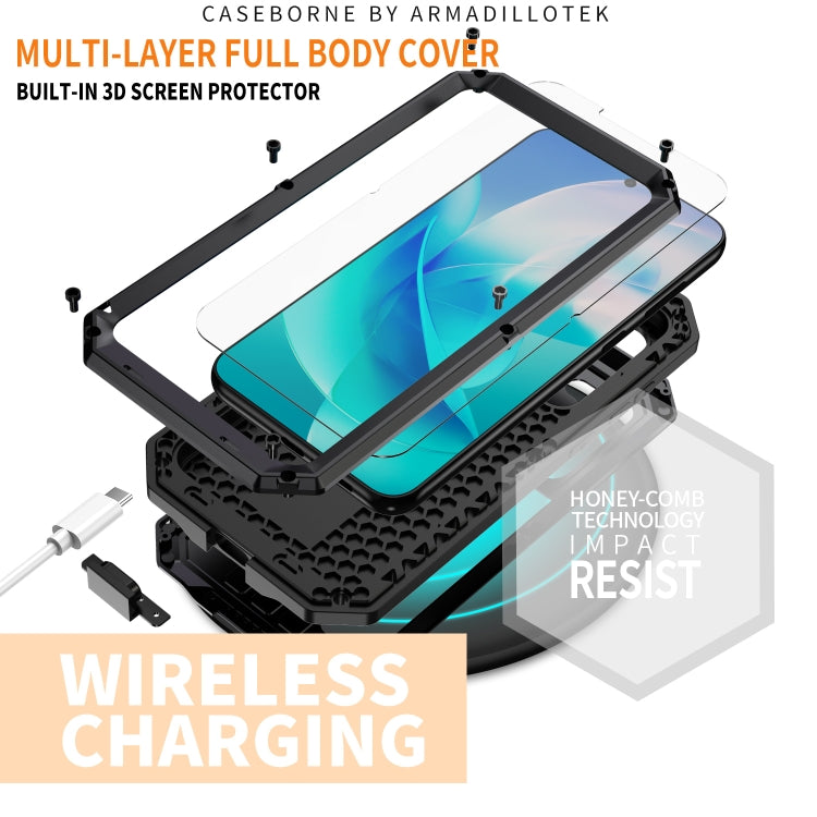 For Samsung Galaxy S23 5G R-JUST Sliding Camera Design Life Waterproof Dustproof Shockproof Phone Case(Black) - free shipping - PMC TechLife - Order now!