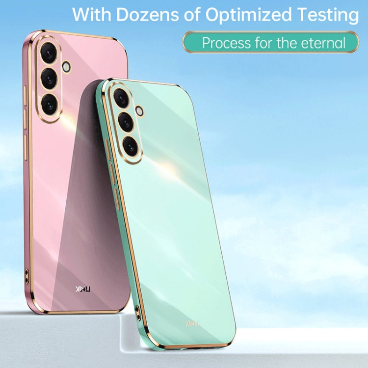 For Samsung Galaxy A54 5G XINLI Straight Edge 6D Electroplate TPU Phone Case(Cherry Purple) - free shipping - PMC TechLife - Order now!