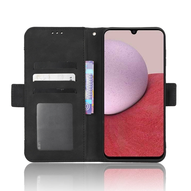 For Samsung Galaxy A14 5G Skin Feel Calf Texture Card Slots Leather Phone Case(Black) - Galaxy Phone Cases by PMC TechLife | Online Shopping South Africa | PMC TechLife | Buy Now Pay Later Mobicred