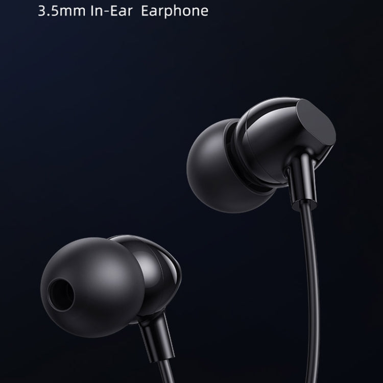 USAMS US-SJ594 EP-47 3.5mm In-Ear Wired Earphone, Length: 1.2m(Black) - In Ear Wired Earphone by USAMS | Online Shopping South Africa | PMC TechLife | Buy Now Pay Later Mobicred