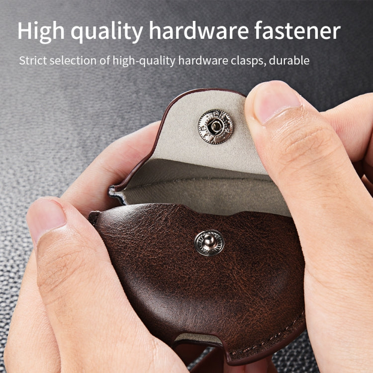 For Huawei FreeBuds 4i / 5i Business Leather Earphone Protective Case with Hook(Green) - free shipping - PMC TechLife - Order now!