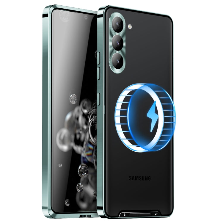 For Samsung Galaxy S23+ 5G MagSafe Magnetic Frosted Metal Phone Case(Green) - Galaxy S23+ 5G Cases by PMC TechLife | Online Shopping South Africa | PMC TechLife
