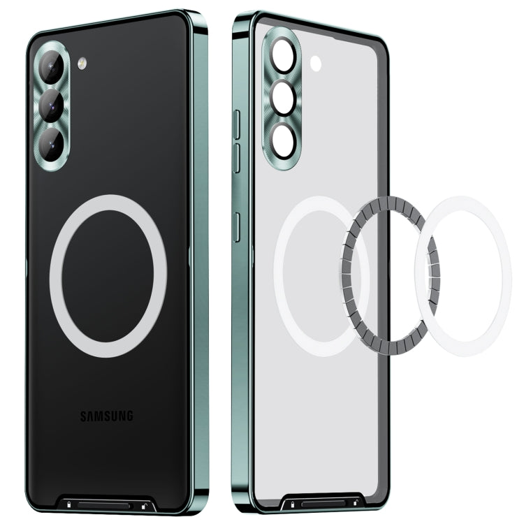 For Samsung Galaxy S23+ 5G MagSafe Magnetic Frosted Metal Phone Case(Green) - Galaxy S23+ 5G Cases by PMC TechLife | Online Shopping South Africa | PMC TechLife