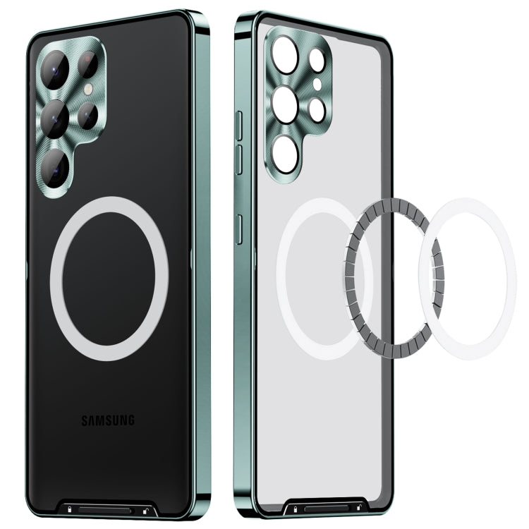 For Samsung Galaxy S23 Ultra 5G MagSafe Magnetic Frosted Metal Phone Case(Green) - Galaxy S23 Ultra 5G Cases by PMC TechLife | Online Shopping South Africa | PMC TechLife | Buy Now Pay Later Mobicred