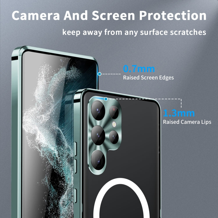For Samsung Galaxy S23 Ultra 5G MagSafe Magnetic Frosted Metal Phone Case(Green) - Galaxy S23 Ultra 5G Cases by PMC TechLife | Online Shopping South Africa | PMC TechLife | Buy Now Pay Later Mobicred