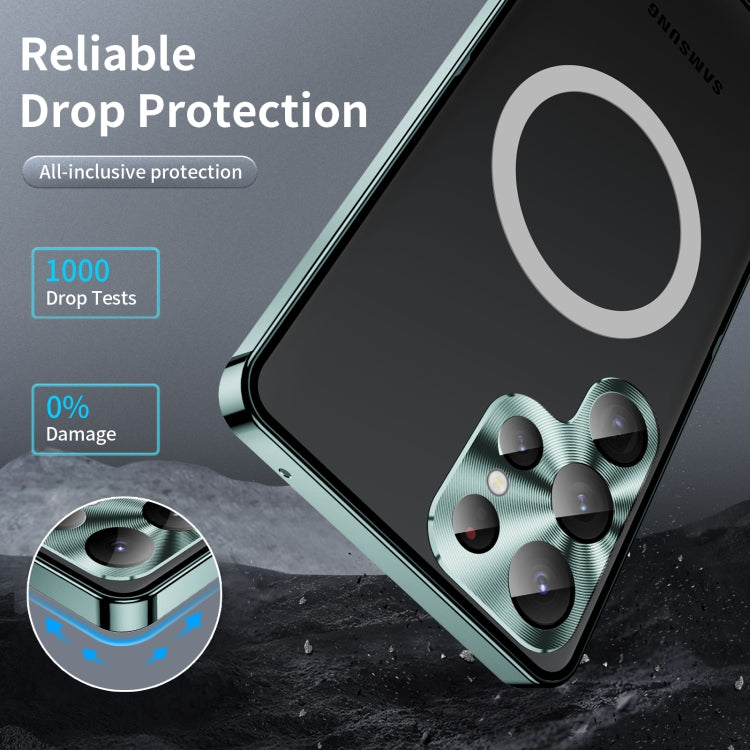 For Samsung Galaxy S23 Ultra 5G MagSafe Magnetic Frosted Metal Phone Case(Green) - Galaxy S23 Ultra 5G Cases by PMC TechLife | Online Shopping South Africa | PMC TechLife | Buy Now Pay Later Mobicred