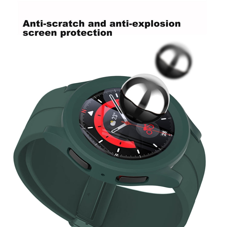 For Samsung Galaxy Watch5 Pro 45mm PC + Tempered Film Fuel Injection Watch Protective Case(White) - free shipping - PMC TechLife - Order now!
