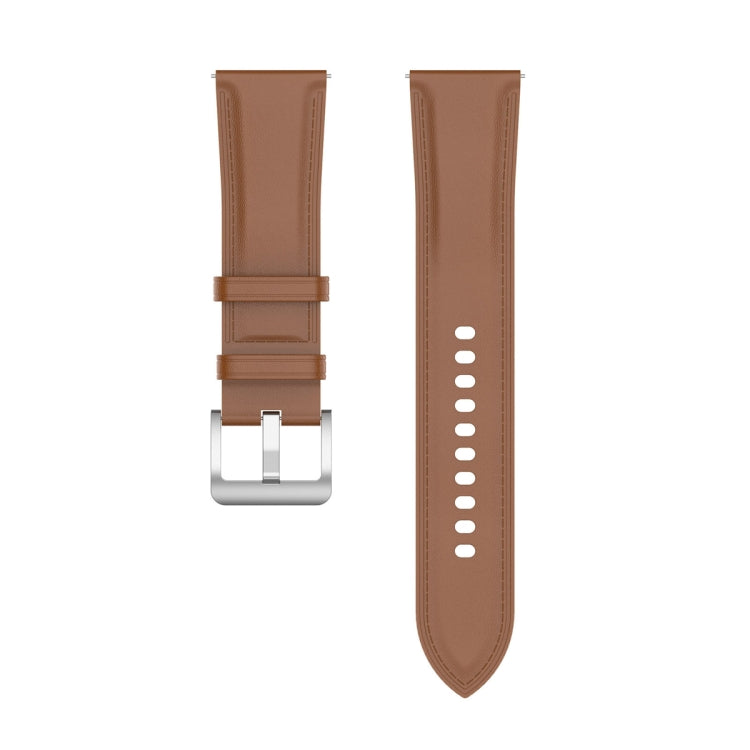 For Huawei Watch Buds/Xiaomi Watch S2 22mm Genuine Leather Watch Band(Light Brown) - free shipping - PMC TechLife - Order now!