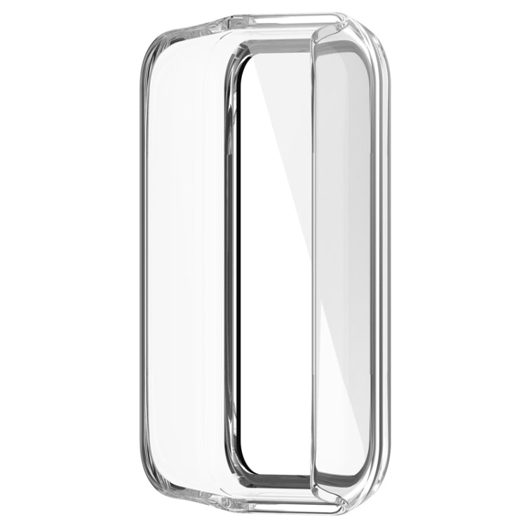 For Amazfit Band 7 PC + Tempered Glass Integrated Protective Watch Case(Transparent White) - free shipping - PMC TechLife - Order now!