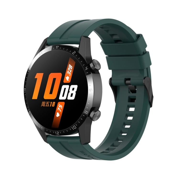 For Huawei Watch Buds 20mm Silicone Black Buckle Watch Band(Dark Green) - free shipping - PMC TechLife - Order now!