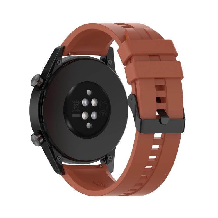 For Huawei Watch 3 Pro New 20mm Silicone Black Buckle Watch Band(Cabernet Orange) - free shipping - PMC TechLife - Order now!