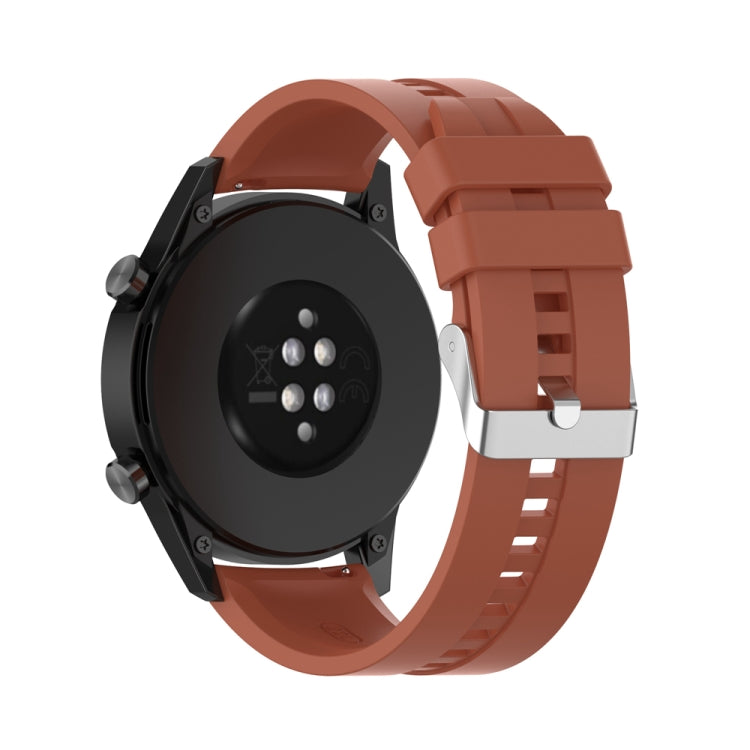 For Huawei Watch Buds / Watch 3 Pro New 22mm Silicone Silver Buckle Watch Band(Cabernet Orange) - free shipping - PMC TechLife - Order now!