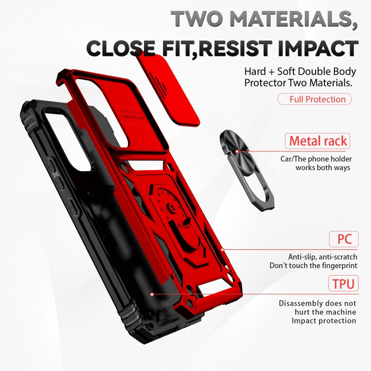 For Samsung Galaxy A54 5G Sliding Camshield Holder Phone Case(Red) - free shipping - PMC TechLife - Order now!