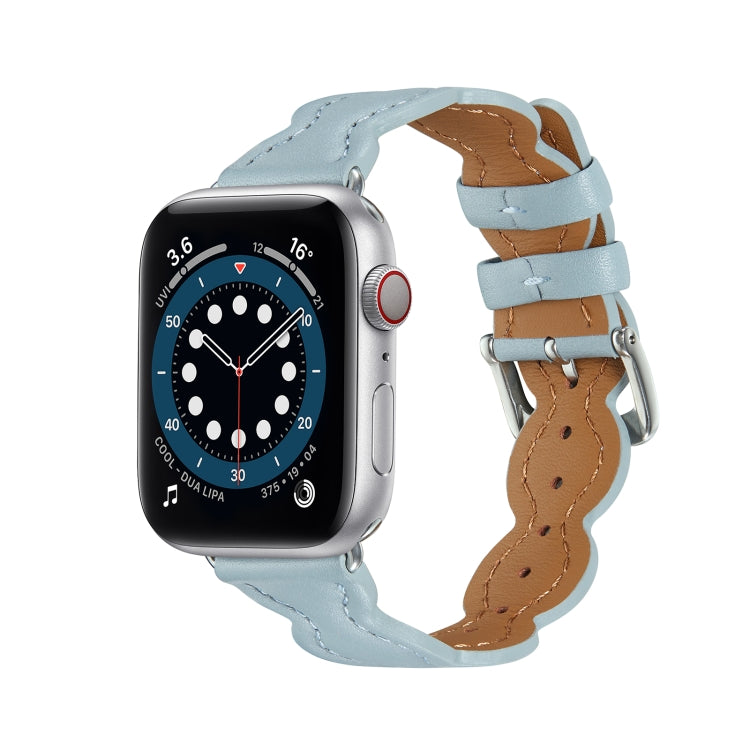Genuine Leather Breathable Watch Band For Apple Watch Series 9&8&7 41mm / SE 3&SE 2&6&SE&5&4 40mm / 3&2&1 38mm(Pink) - free shipping - PMC TechLife - Order now!