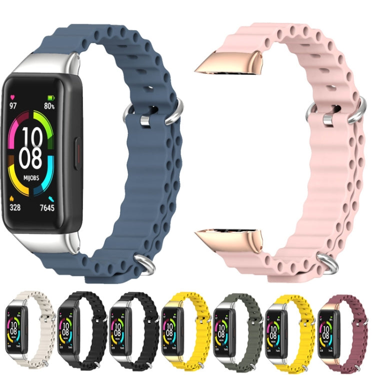 For Huawei Band 6 / Honor Band 6 / 7 MIJOBS CS Marine Silicone Breathable Watch Band(Black) - Watch Bands by MIJOBS | Online Shopping South Africa | PMC TechLife | Buy Now Pay Later Mobicred