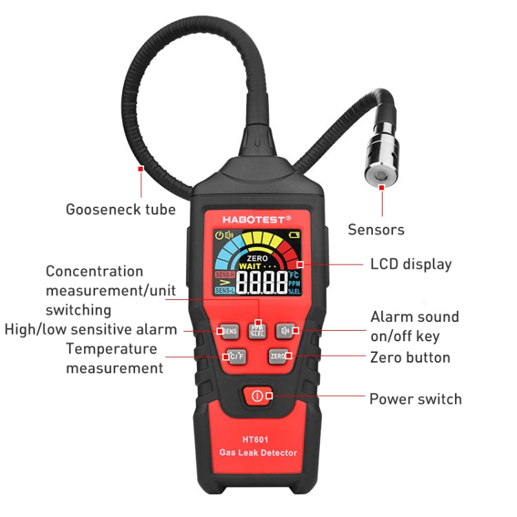 HABOTEST HT601A Combustible Gas Detector Thousand Battery Model without Numerical Display - Gas Monitor by HABOTEST | Online Shopping South Africa | PMC TechLife | Buy Now Pay Later Mobicred